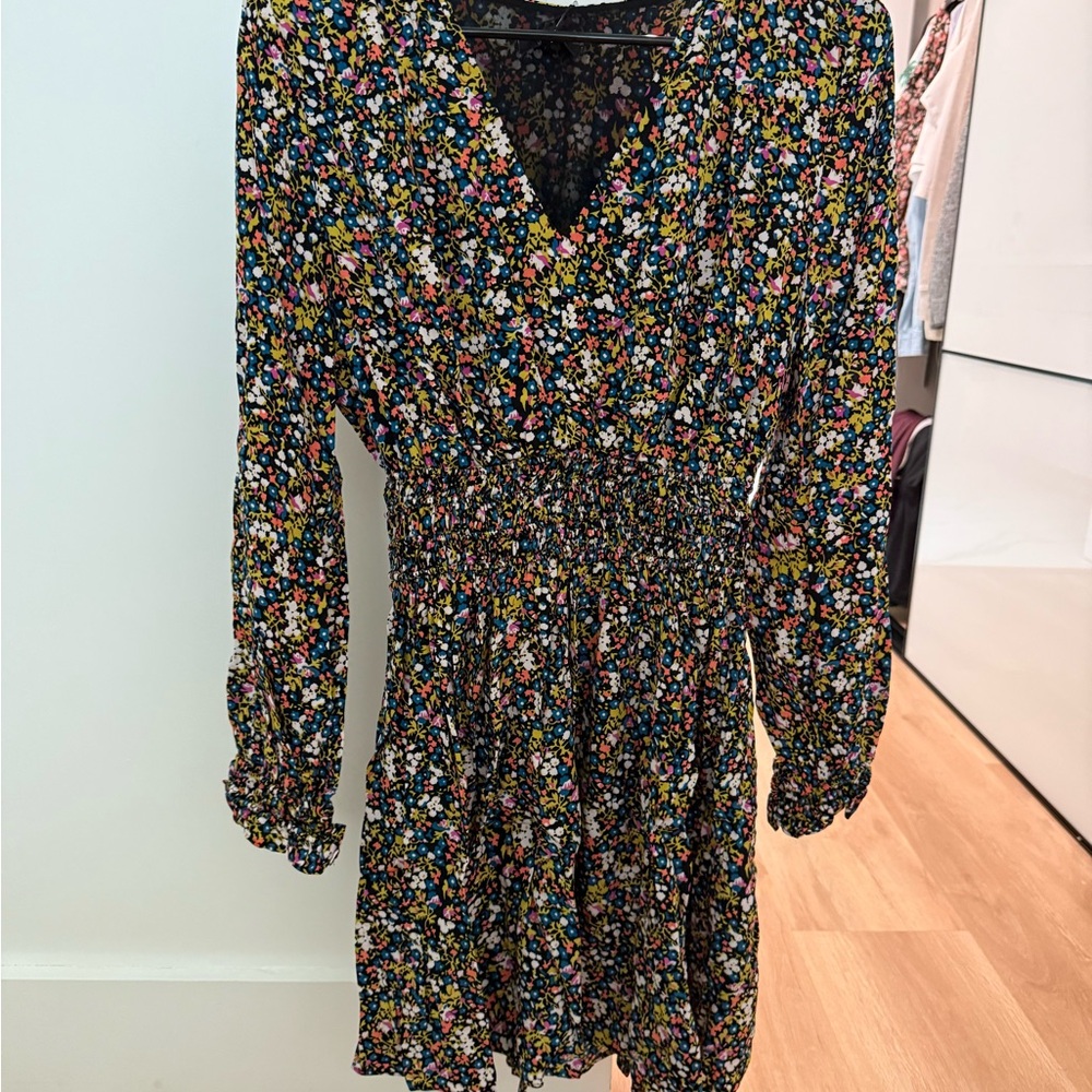 Rails Multicolor Floral Long Sleeve Dress